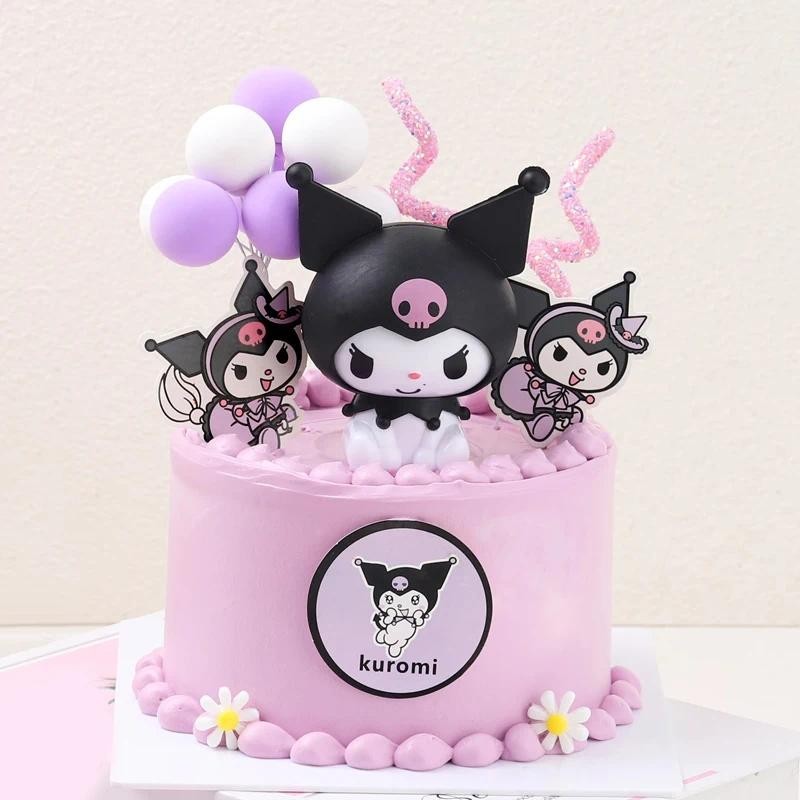 5 ชิ้น Kuromi เค้ก Topper, เด็ก Kuromi เค้กวันเกิดแฮปปี้ Toppers อุปกรณ์ตกแต่งชุด, Kawaii ตัวเลข Party Favors Cupcake ตกแต่งสําหรับสาวเด็กอะนิเมะแฟน - รูปที่ 2
