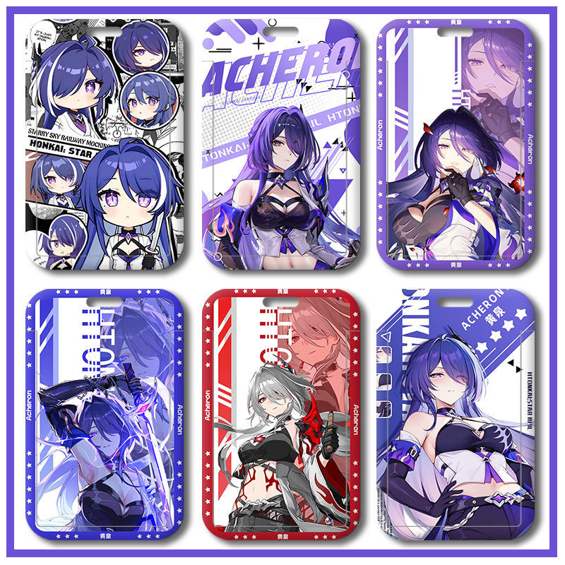 Honkai Star Rail Acheron Custom Card Holder Students School Badge Bus Card MRT Card Personal ID Card