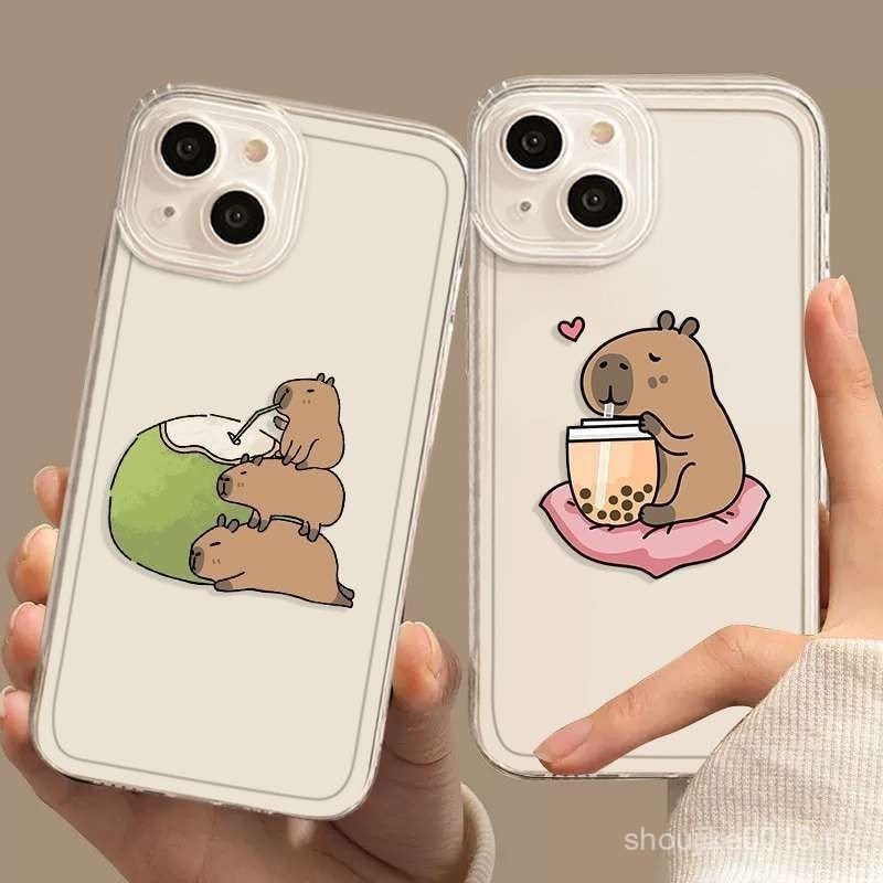 เคสมือถือคาปิบาร่ามะพร้าวสำหรับ iPhone 15 14 13 12 11 PRO MAX x XR 14PLUS XR XR/XS MAX 7/8 PLUS se2020 gssf
