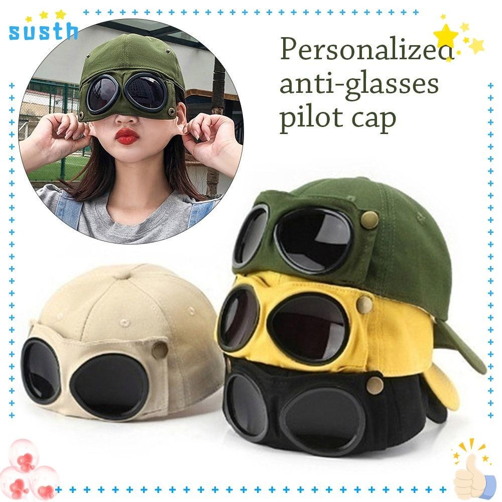 Susth Pilot Hat Summer Breathable แว่นกันแดดหมวกกันแดด