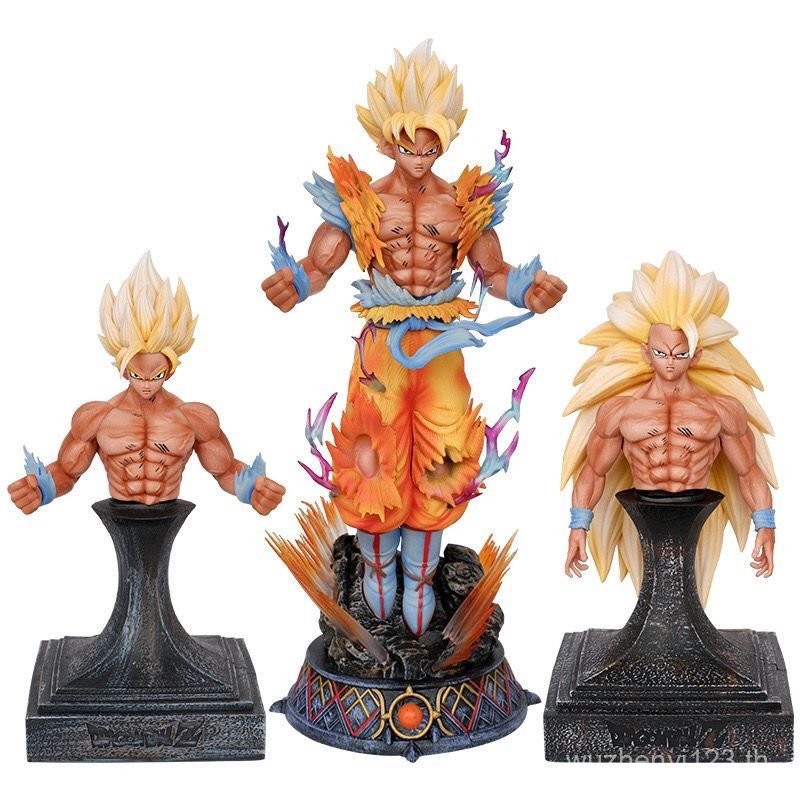 Dragon Ball GK Super Super Three Goku Super Saiyan เครื่องประดับทำด้วยมือบรรจุกล่อง