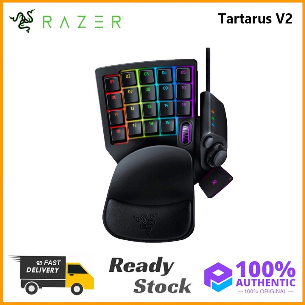 แป้นพิมพ์สําหรับเล่นเกม Razer Tartarus V2 Mecha-Membrane ดั้งเดิม