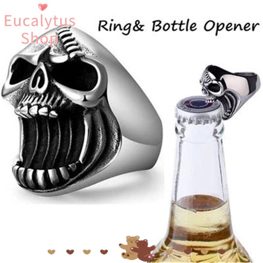 Eucalytus1 ที ่ เปิดขวดเบียร ์ แหวน Gothic เครื ่ องประดับอุปกรณ ์ เสริม Party Alloy Punk สําหรับผู ้ ชาย