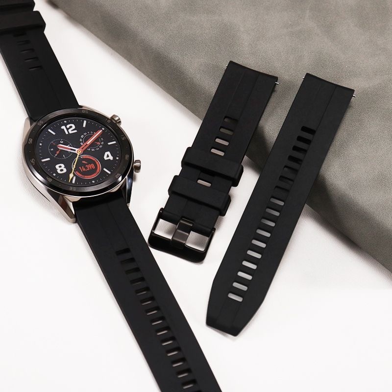 สายนาฬิกา redmi watch5 Xiaomi  s1 s1pro s1active s2 s3 s4ชิลิโคนล็อคดำwatch color 2 Haylouสาย22mm