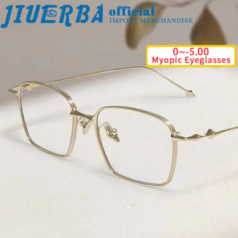 JIUERBA 9596แฟชั่นใหม่ป้องกันแสงสีฟ้าแว่นตาที่กําหนดเองและแบรนด์ใหม่ออกแบบที่กําหนดเองแสงโลหะแว่นสาย