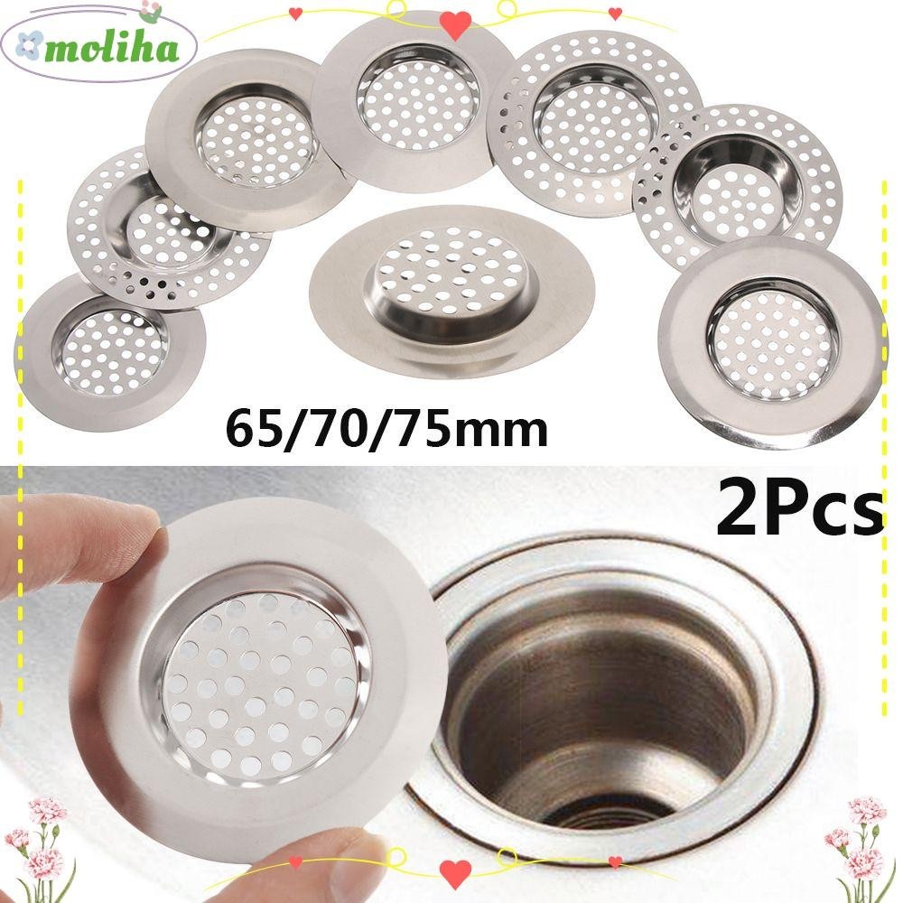 Moliha 2 ชิ้นอ่างล้างจานกรองห้องน้ําที่มีประโยชน์ท่อระบายน้ําอ่างอาบน้ํา Anti Clog Stopper ตะกร้าตาข่ายดัก