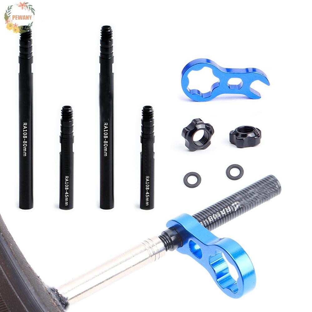 PEWANY 80mm Inner Tubes Valve Extension Extension rod Bike Accessories Valve Extender Presta Removable Aluminium Alloy 45mm RA108 Integrated Bicycle Parts