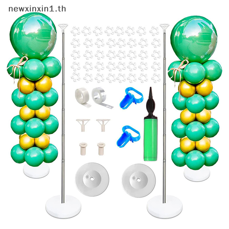 *NT* ชุดขาตั้งคอลัมน์บอลลูน,ชุดคอลัมน์บอลลูนแบบปรับได้,ขาตั้งบอลลูนเสายืดไสลด์โลหะ,งานเลี้ยงวันเกิด,จบการศึกษา,weddi {T}