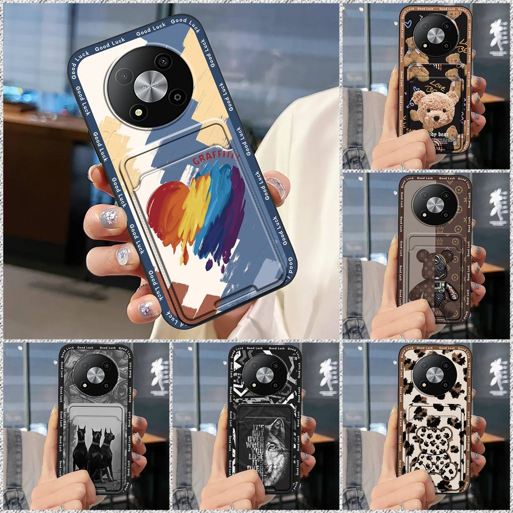 Card sleeve Durable Phone Case For ZTE Blade A73 5G Full wrap Soft case Shockproof Fashion Design Dirt-resistant Silicone