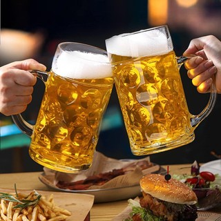 Kitchen Plus Beer Stein Mugs Jumbo German Glass Beer Mugs With Handle KP715