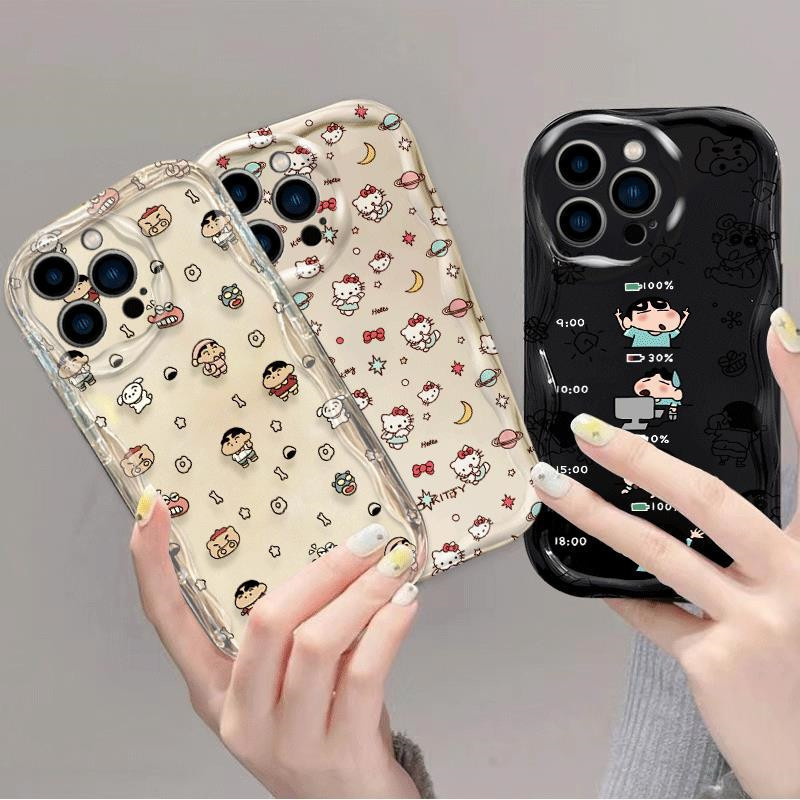 Crayon Shinchan เคสโทรศัพท์กันกระแทกสําหรับOPPO A5 A9 2020 A72 A52 A73 A77 A77S 4G A78 A74 A79 A92S A97 A98 A1 5G R15 R17 AX5 AX7 กรณี