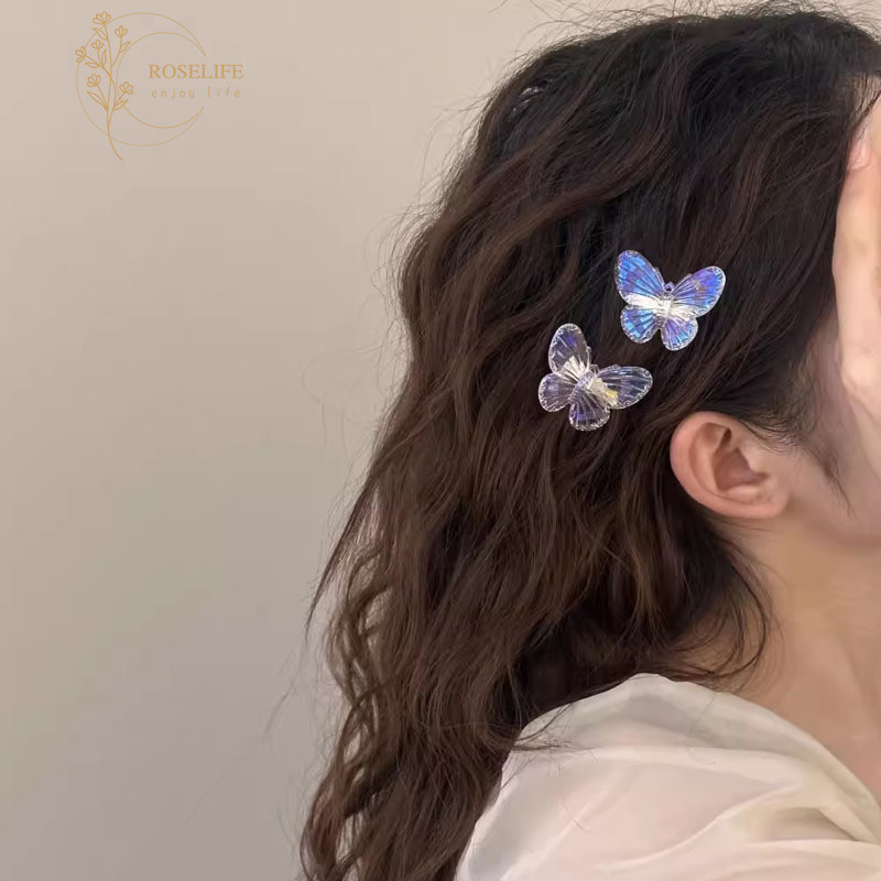 Roselife 1PC เกาหลี Glossy กิ๊บติดผมผีเสื้อสําหรับผู้หญิงเด็กแฟชั่นผม Braiding Hairpins Barrettes อุปกรณ์เสริมผม