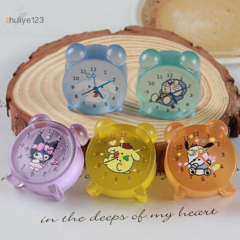 <zhuliye123>อะนิเมะSanriosนาฬิกาปลุกSeries 3d Luminousเรซิ่นPatchเครื่องประดับMelody Kuromi Cinnamoroll DIY Handmadeตกแต่งวัสดุNice