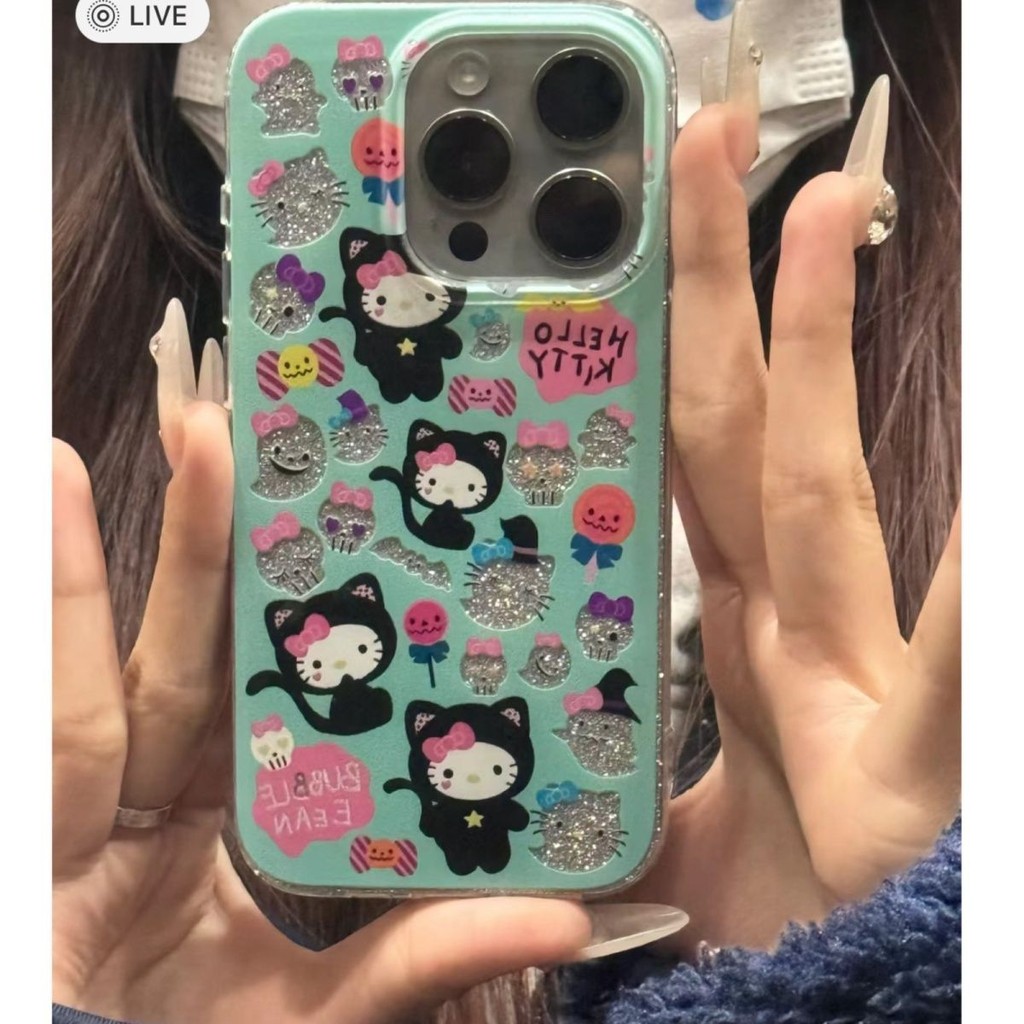 Kuroko Hello Kitty Apple 15/14promax เคสโทรศัพท์ iPhone13 Soft 1211 Jane 8p/XR/xsmax อินเทรนด์