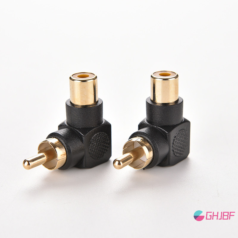 GHJBF] 1pcs ชายอินเทรนด์หญิง M/F Connector อะแดปเตอร์เสียง AV ปลั๊กเดิม 90 มุมขวา nicen คอเต่า