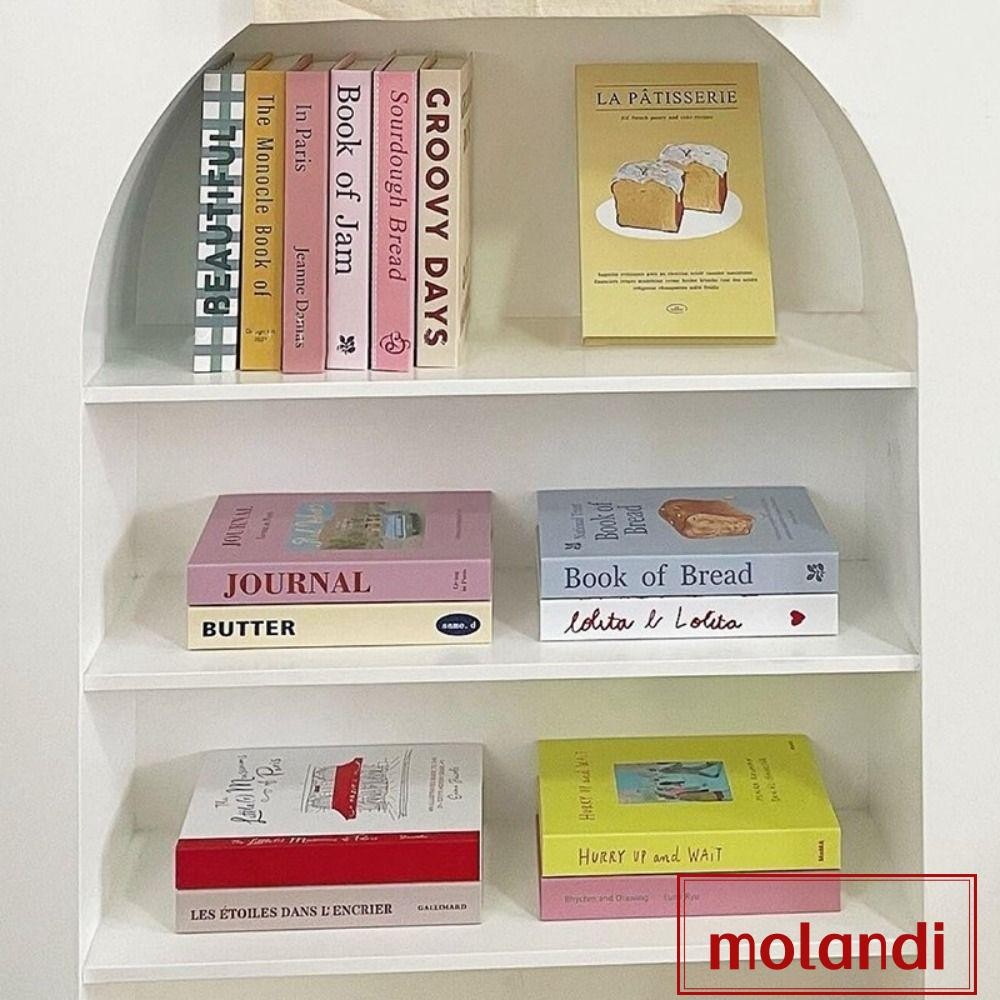 หนังสือรุ่น โมแลนดี, หนังสือปลอมจําลองแบบพับได้, ชั้นวางหนังสือแสดงตกแต่งบ้านสไตล์โมเดิร์นหนังสือพร็อพถ่ายภาพ