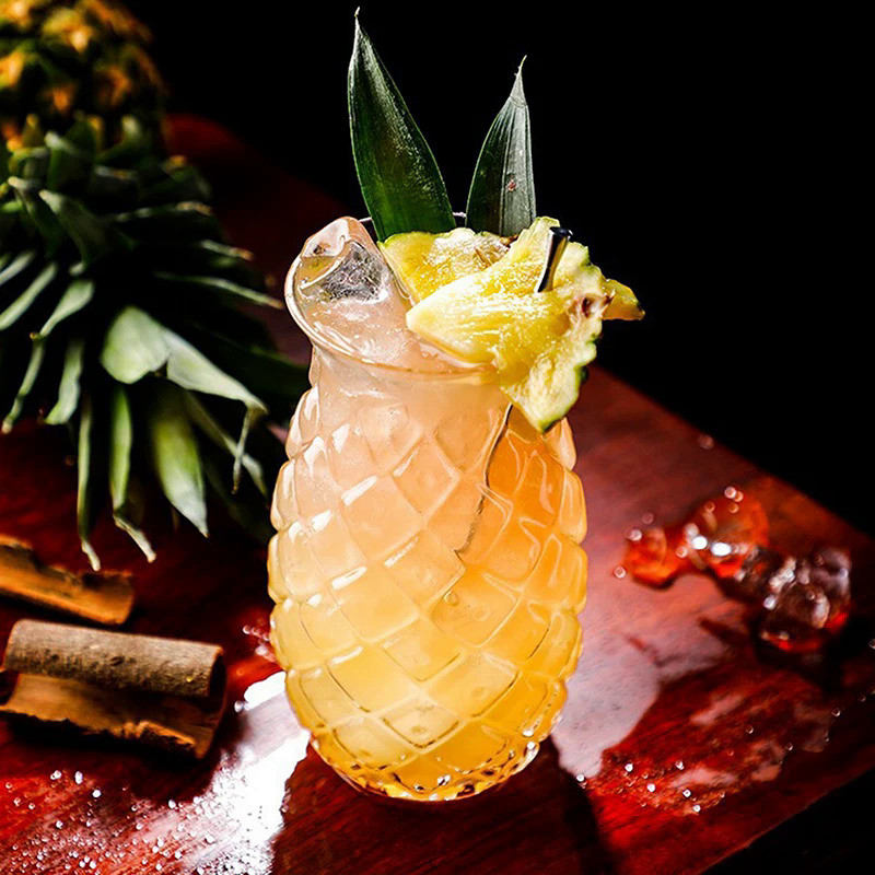 480Ml Pineapple Shaped Cocktail Glasses Creative Drinking Cup Transparent Water Glass Red Wine Glass