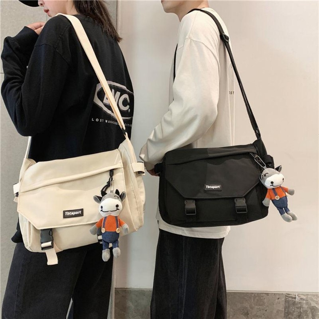 กระเป๋า bag กระเป๋าสะพายข้างผู้ชายแบรนด์น้ำฮาราจูกุกระเป๋าสะพายข้างนักเรียนชั้นเรียนกระเป๋าสะพายลำลองญี่ปุ่นหญิ