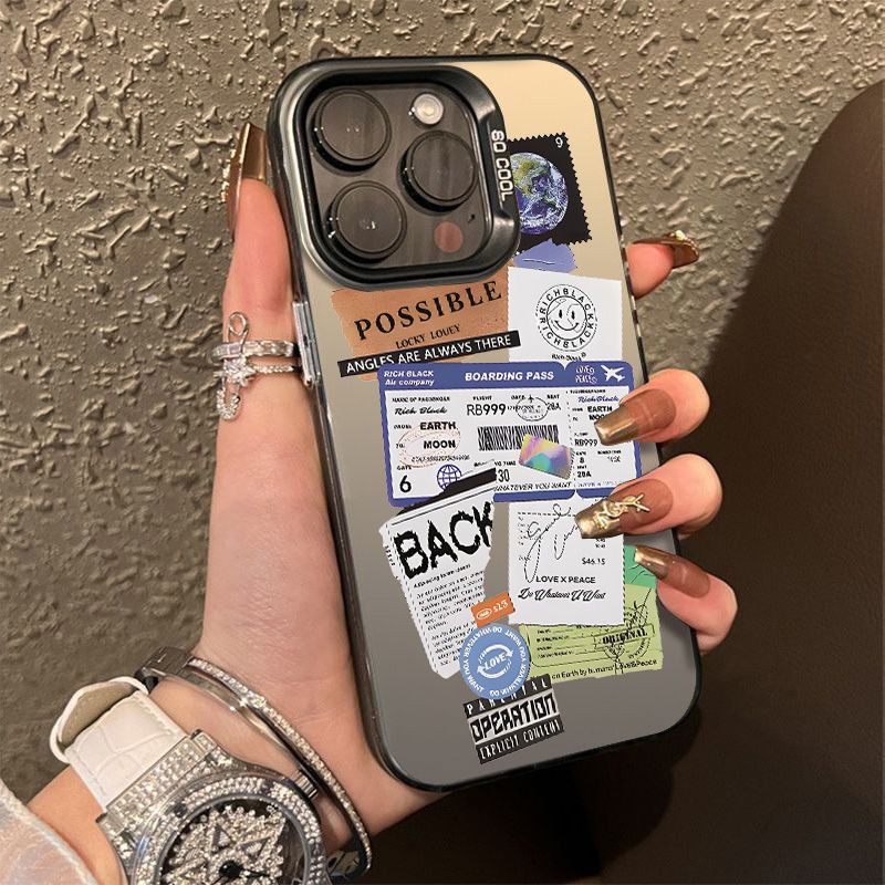 สำหรับกรณีโทรศัพท์ Samsung GALAXY A12 A03S A13 A23 A14 A15 A05 A53 A34 แท็กตั๋วเครื่องบินแฟชั่น IMD กรณีโทรศัพท์โฮโลแกรม - รูปที่ 3