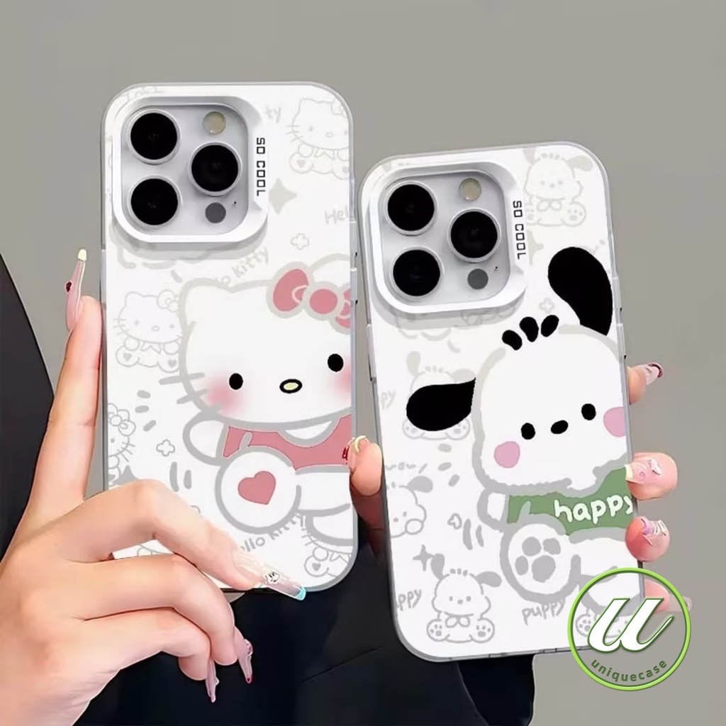 การ์ตูนน่ารักลูกสุนัขแมวดูเดิลคู่รัก เคส Samsung A15 A34 A11 A54 A03 A24 A05 A55 A03s A03 A14 A50s A30s A04s A53 A32