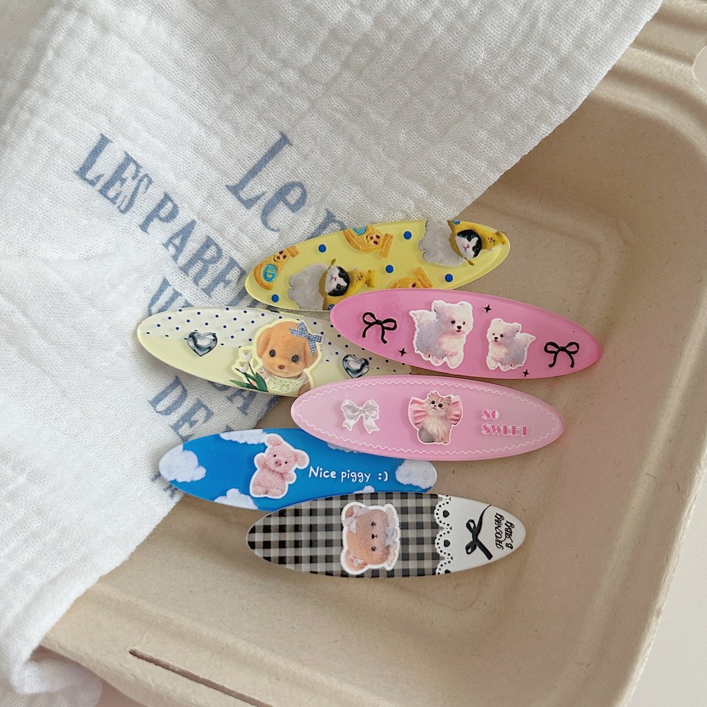 พร้อมส่ง🇹🇭 B057 ราคา/ชิ้น กิ๊บติดผม พิมพ์ลายการ์ตูนน่ารัก หวาน หน้าม้า กิ๊บปากเป็ด เครื่องประดับผม ที่ติดผม
