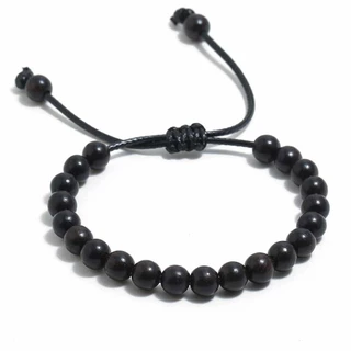 8 มม.ลูกปัดไม้สร้อยข้อมือสวดมนต์สมาธิยืดสร้อยข้อมือสําหรับชาย Buddha Charm สร้อยข้อมือผู้หญิง Healing Balance Payer เครื่องประดับ