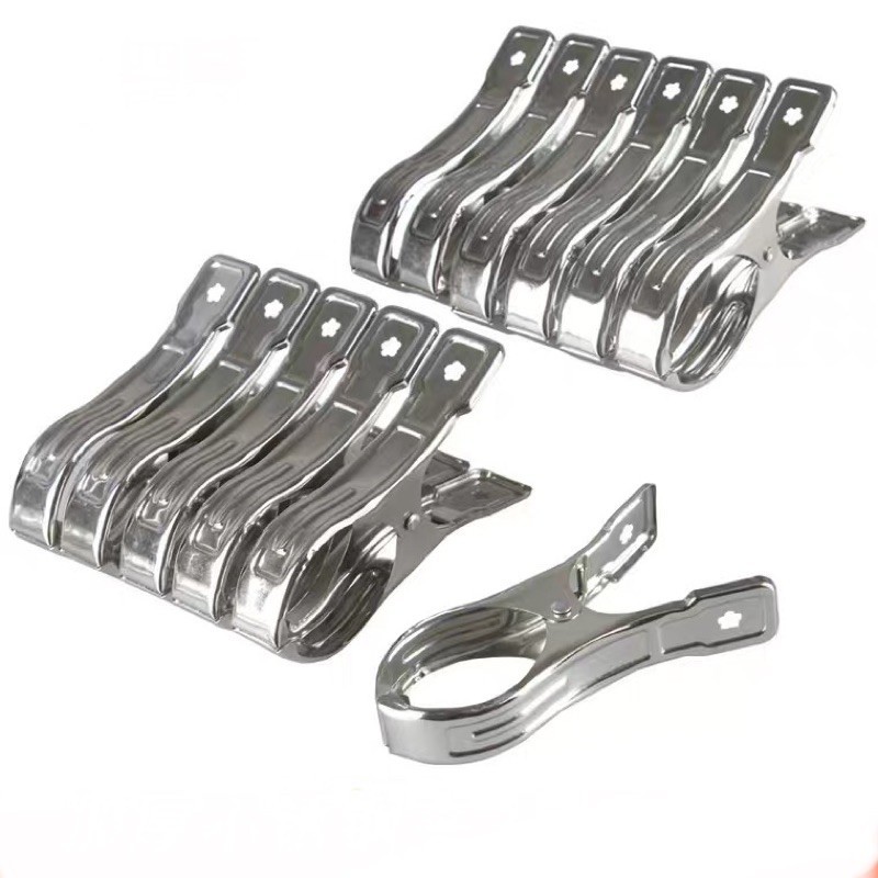 [พร้อมส่ง] ที่หนีบผ้าสแตนเลส คลิปหนีบผ้า คุณภาพดี ปากคลิปมีแรงดึงที่ดีและ ไม่เป็นสนิมง่าย ราคาถูก - รูปที่ 3