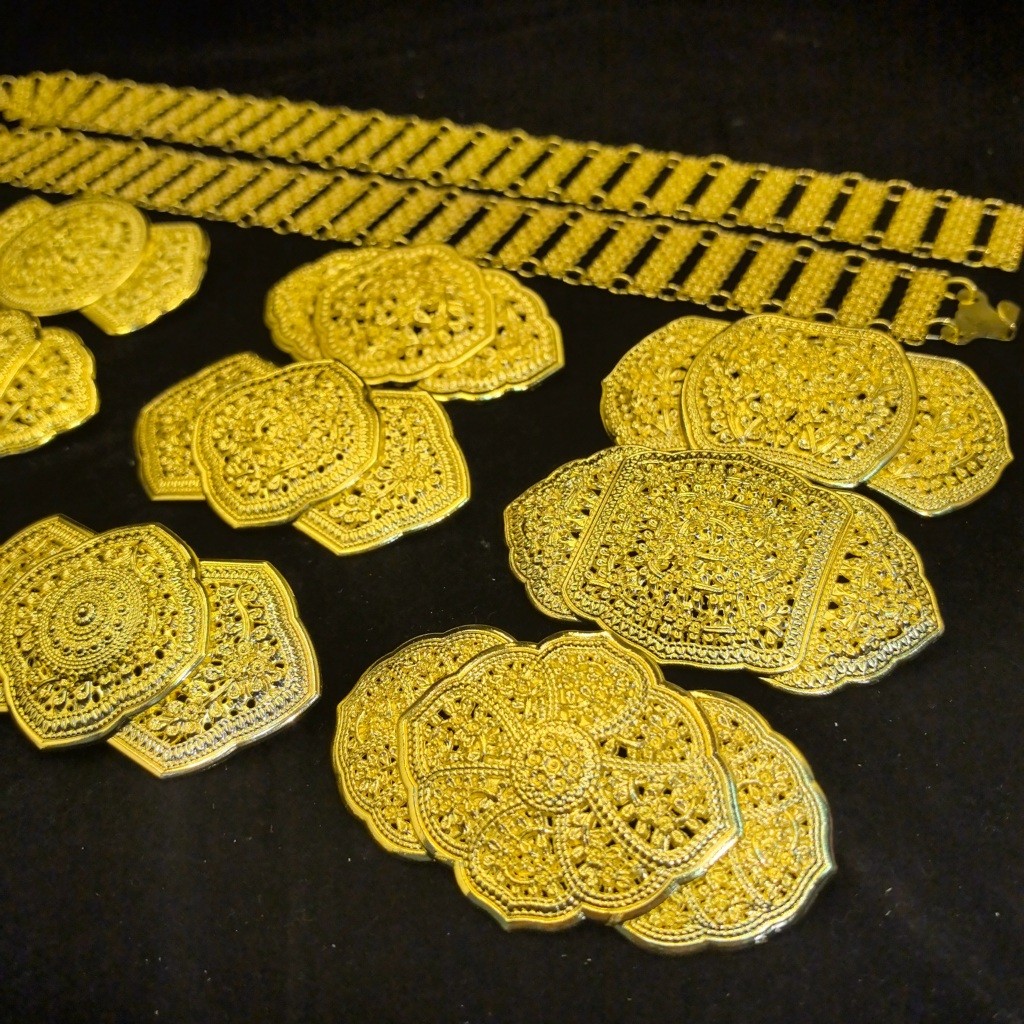 เข็มขัดโบราณ สีทองพร้อมหัวเข็มขัด หลากหลายสไตล์ ปรับขนาดได้ เด็กสามารถใส่ได้ - รูปที่ 4