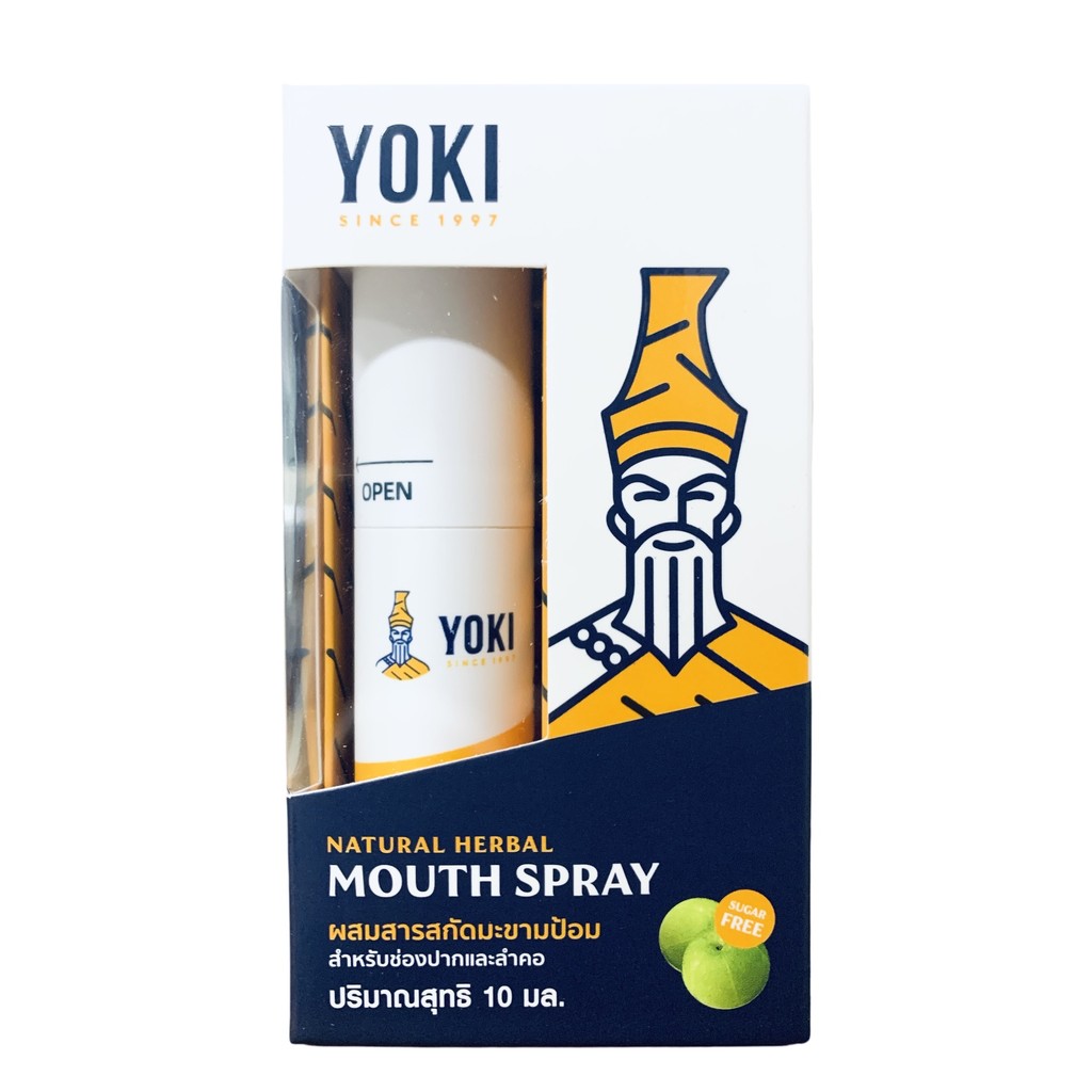 Yoki Natural Herbal Mouth Spray โยคี สมุนไพรสำหรับช่องปากและลำคอ ขนาด 10 ml. จำนวน 1 ขวด