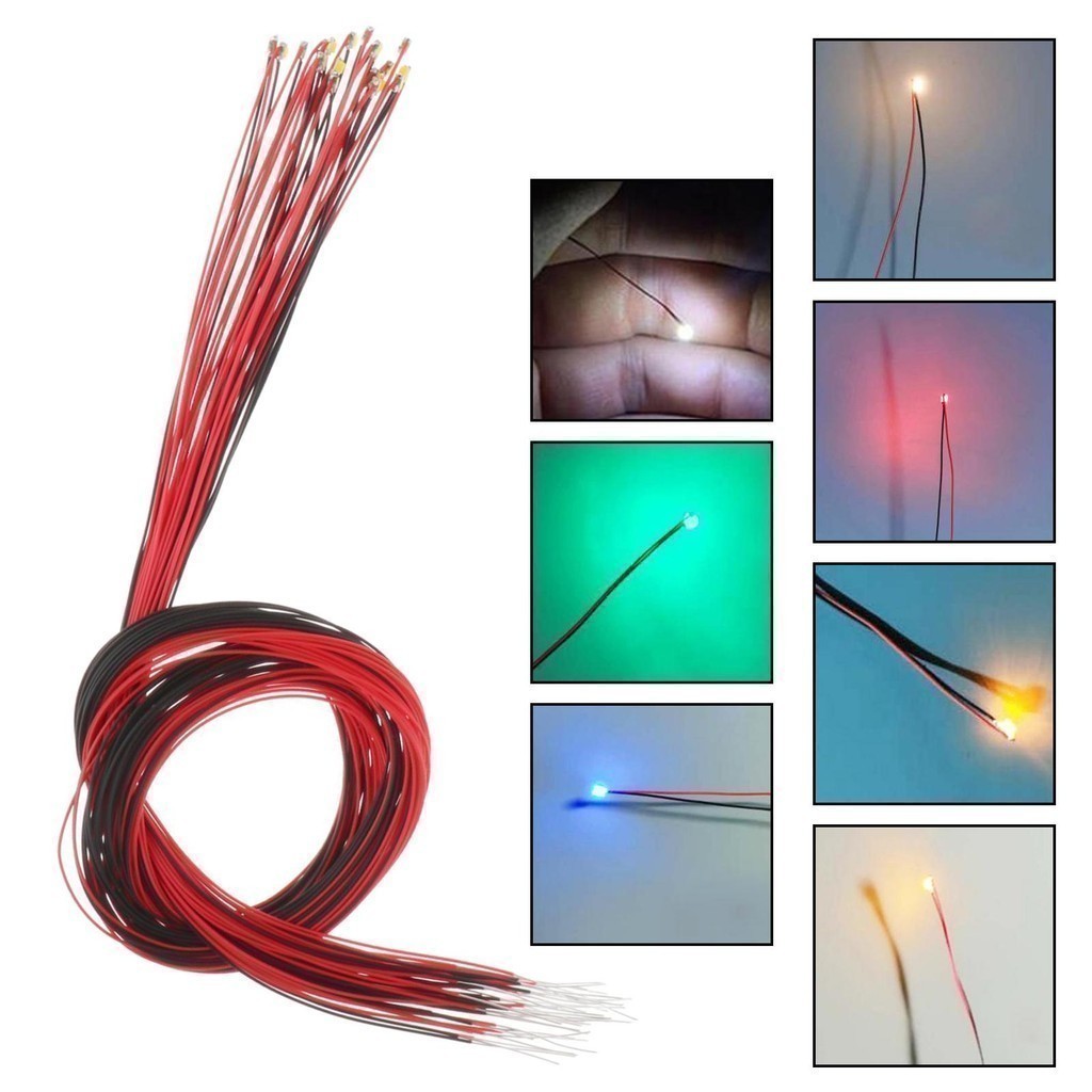 [cuticate11] 20 ชิ้นไฟ LED SMD Emitting Diodes, Pre DC 3V LED Assorted Kit - สีขาวอุ่น/ขาว/แดง/เหลือง/เขียว/น้ําเงิน/ส้ม, โคมไฟ LED ขนาดเล็ก