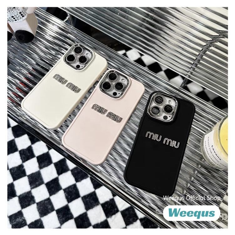 หรูหราเพชรmiu เคสโทรศัพท์สําหรับ iPhone 16 15 14 Pro MAX 13 Pro MAX 12 Pro MAX 11 Pro MAX XS MAX XR X 7 8 PLUS MIU iPhone 16 กรณี