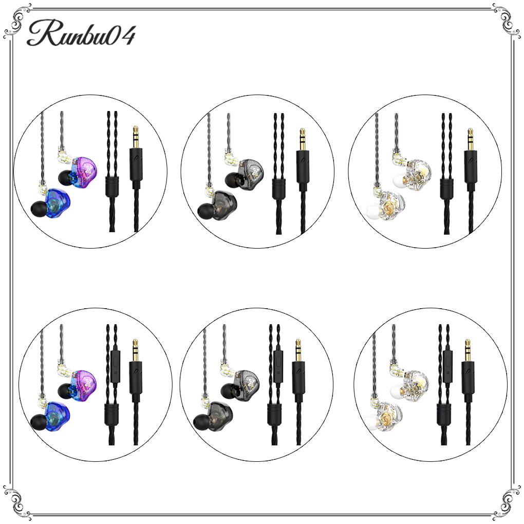 Runbu> QKZ Ak6 MAX หูฟังที่ถอดออกได้ทองแดงไดร์เวอร์ 3.5 มม.หูฟังแบบมีสายพร้อมไมโครโฟนสเตอริโอ HiFi ช