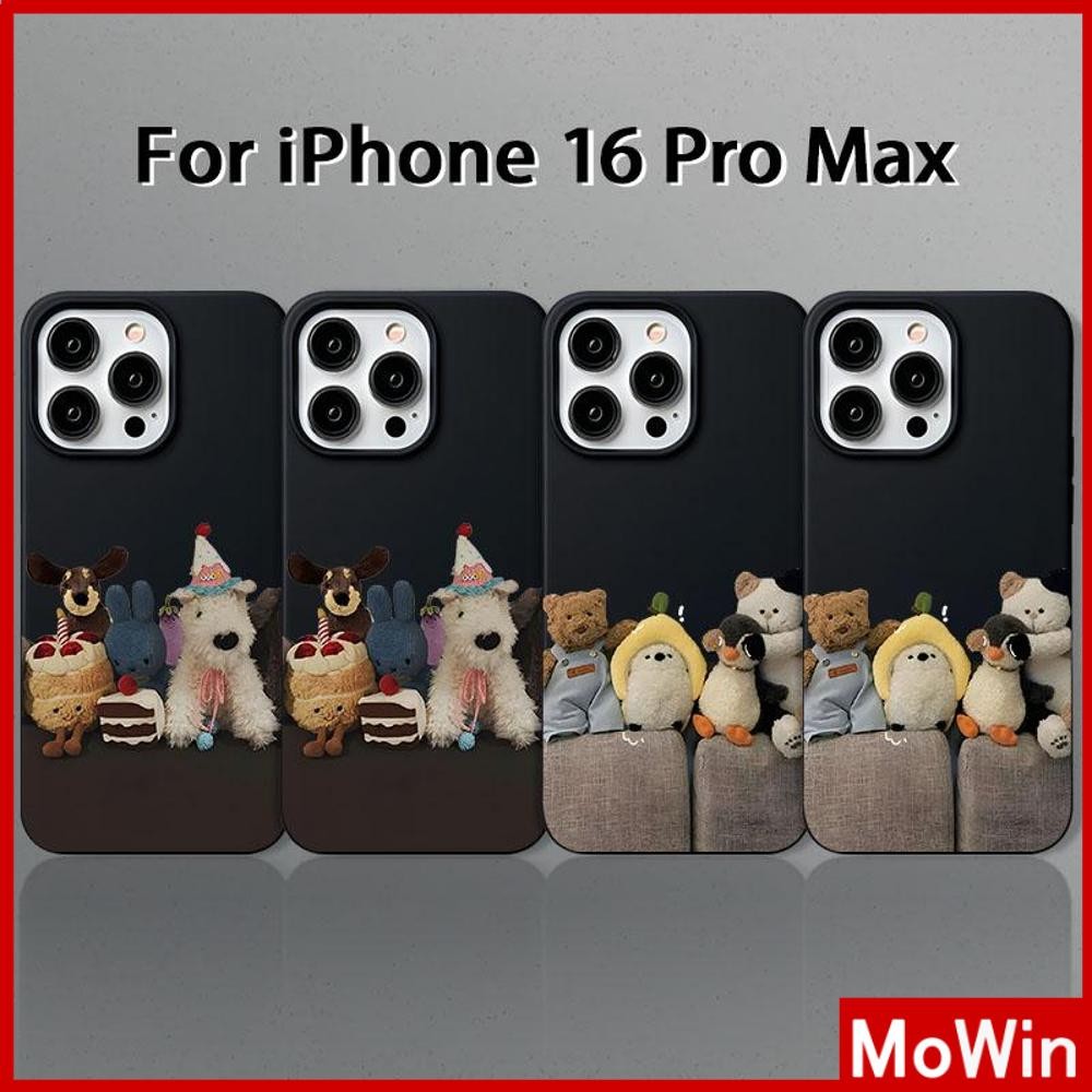 Movin - เคส iPhone 16 Pro Max iPhone 11 สีดำ TPU แบบนิ่มก ตุ๊กตาภาพวาดสีน้ำมันลายการ์ตูนน่ารักสวยงาม เข้ากันได้กับ Compatible With iPhone15 Pro max 14 13 12 Pro max XS XR 7 Plus 8 Plus