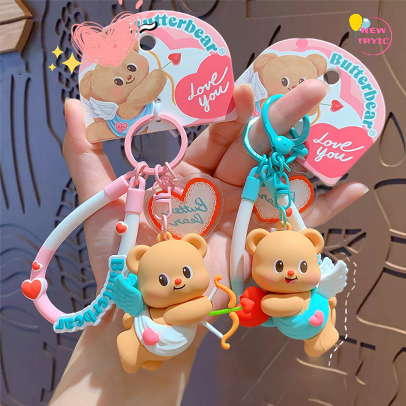 x&y พวงกุญแจ butterbear keychain พวงกุญแจเนย น้องหมีเนย จี้ตุ๊กตา หมีเนย butter bear keychain น่ารัก