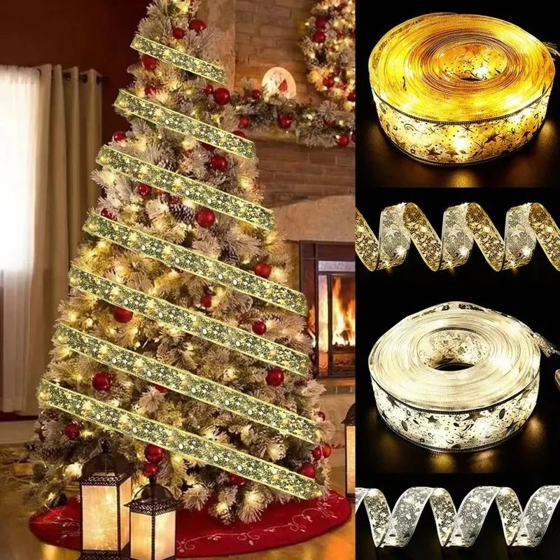 1/2/3/5m ตกแต่งคริสต์มาส Light String เครื่องประดับต้นคริสต์มาส Xmas แขวนจี้สําหรับ Home Party Decor 2025 ปีใหม่