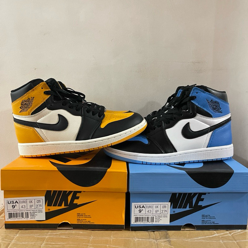 Air Jordan 1 high 'taxi และ UNC toe' (ขนาดผู้ชาย)