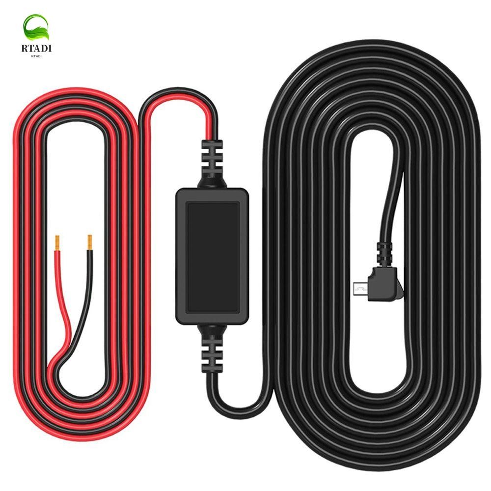 Rtadi รถ Dash Cam ลวด 12/24 V ถึง 5 V 3.2 M USB Charger Line Mini Micro Mirror DVR Hardwire ชุดสายเคเบิลอุปกรณ์เสริมอัตโนมัติ DVR Hardwire ชุด