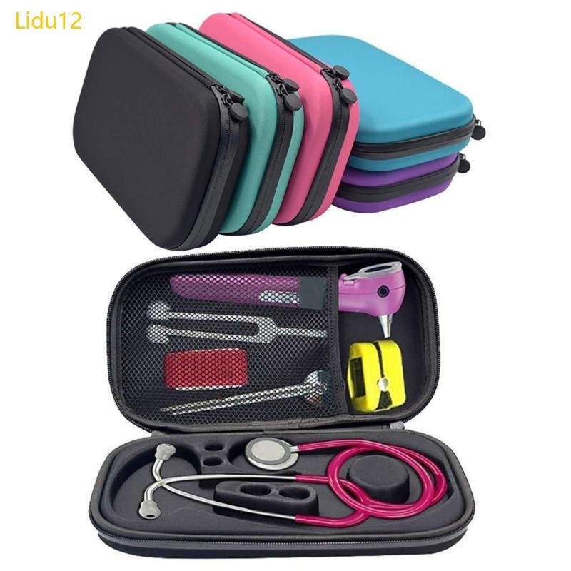 Lidu12 EVA Travel กล่องเก็บทางการแพทย์-Stethoscope แบบพกพากระเป๋าตาข่ายกระเป๋าพกพา