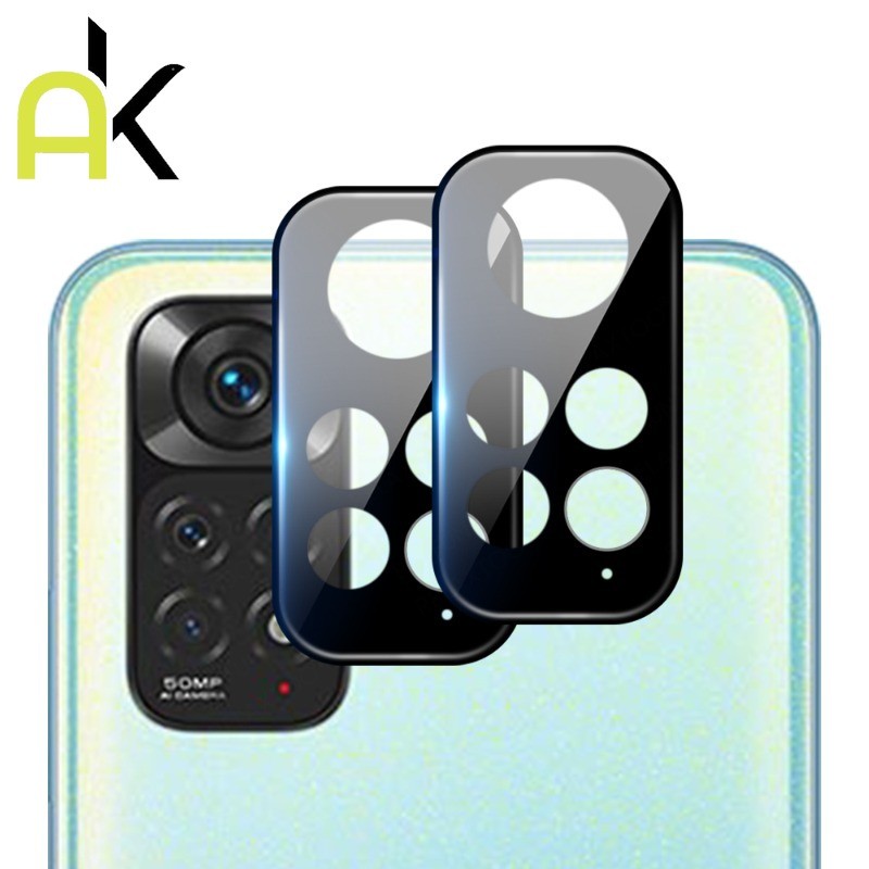 AKฟิล์มกระจกนิรภัยกันรอยเลนส์กล้อง 3D สําหรับ for Xiaomi Redmi Note 11 10 9s 9 Pro Redmi 10 9T 9C NFC 9 Power Mi 11T Pro