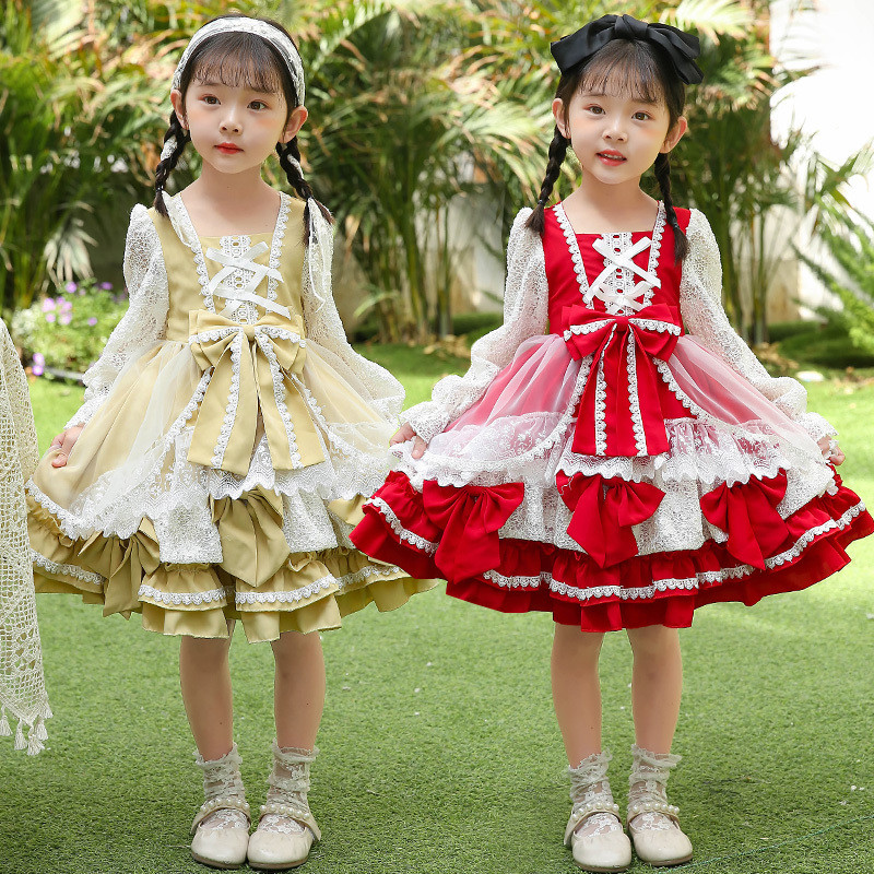 โลลิต้า สาวเจ้าหญิงชุดฤดูใบไม้ร่วงเด็กฤดูใบไม้ร่วงฤดูหนาวชุดสาวฤดูใบไม้ร่วงชุดฤดูใบไม้ร่วงผู้หญิง