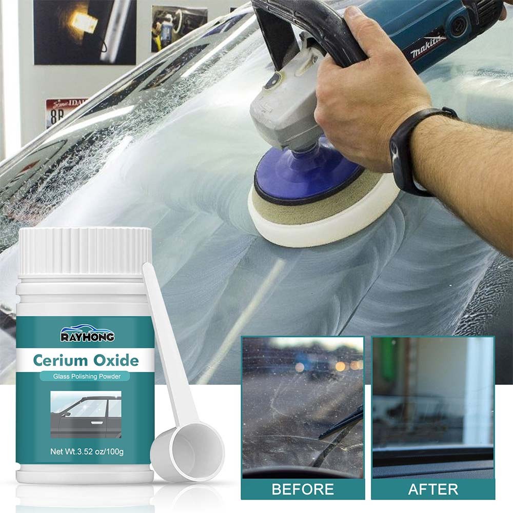 Glass Scratch Remover Powder Cerium Oxide Glass Polishing Powder Car Window Scratch Remover Glass Polishing Scratch Repair Tool
