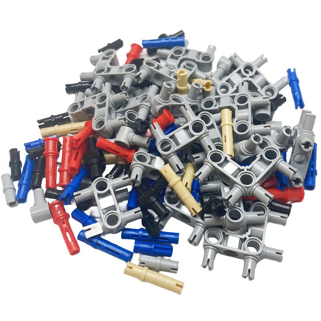 120pcs บล็อก Technic Parts Pin Beam Axle Connector แผงเกียร์รถรถจักรยานยนต์ Building Blocks อิฐของเล่น