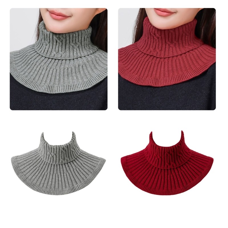 BST ผ้าพันคอสําหรับผู้หญิงฤดูหนาว False COLLAR ผ้าพันคอสําหรับผู้หญิงคอห่อผู้ชายผู้หญิงคอเต่าผ้าพันค