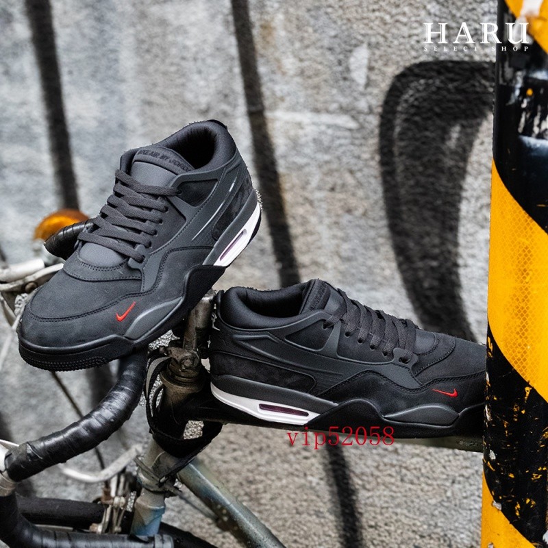 Air A/J 4 Nigel RM BIKE คาร์บอนสีเทาสีดํา Soot AJ4 จักรยาน Retro Casual รองเท้า HF4334-004