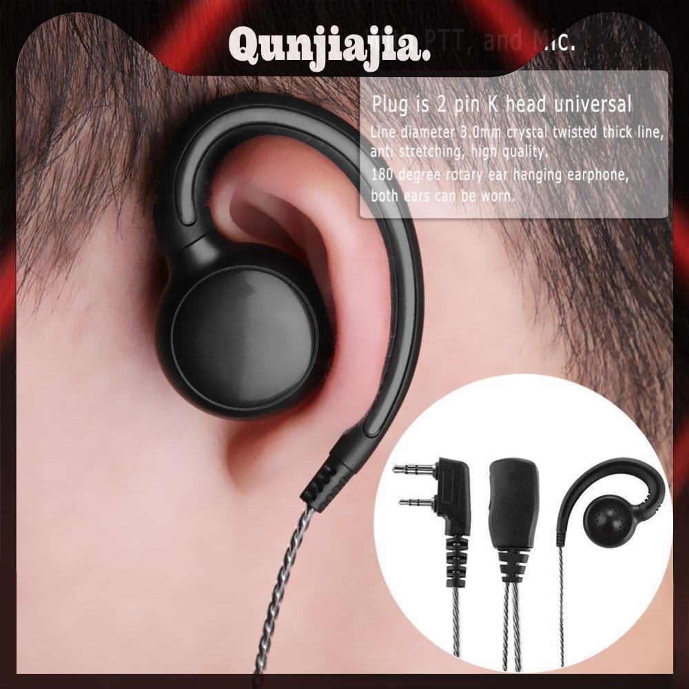 180 หมุนได้ 2 ทางวิทยุ Walkie Talkie หูฟัง Earpiece พร้อมไมโครโฟน PTT สําหรับ Kenwood