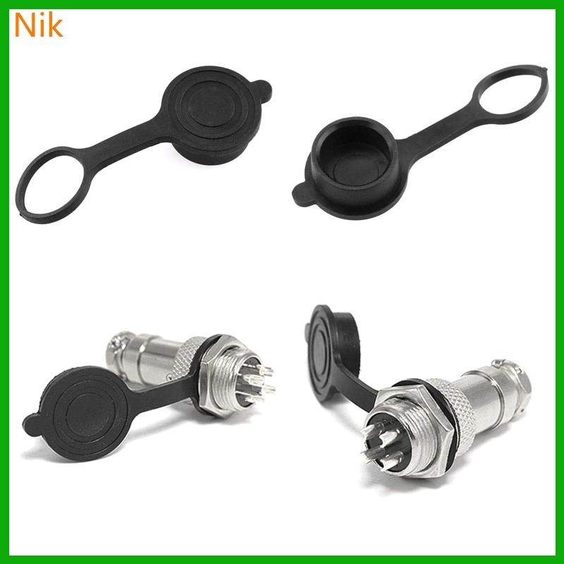 บ.ลค.ค.ศ. สีดํา GX12 GX16 GX 20 Aviation Connector Plug Cover Circular Connector Protective Sleeve ก