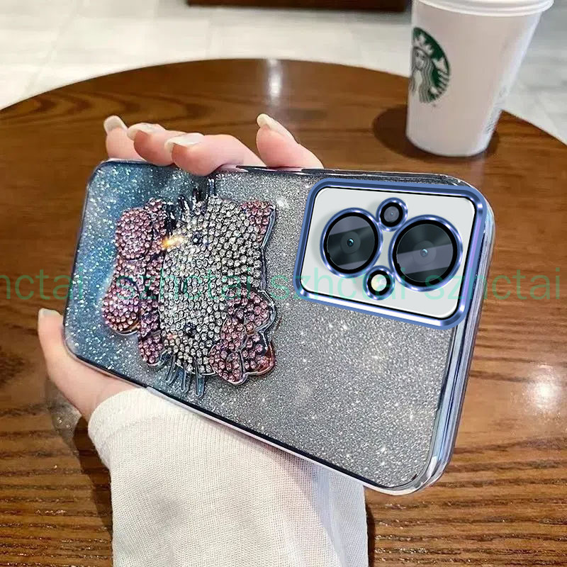 เคส OPPO Reno 7z 5G Reno 8z 5G หรูหรา ชุบแฟลช เคสโทรศัพท์สําหรับ พร้อมเพชร เคที แคท โปร่งใสป้องกันกันกระแทก เคสโทรศัพท์ OPPO Reno 7z 5G Reno 8z 5G - รูปที่ 6