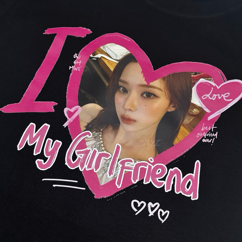 Ready+bisa INSTANT] Kaos aespa "I Love my Girlfriend" series - Winter Karina ning Giselle - เสื้อยืด top Tops Concert ae