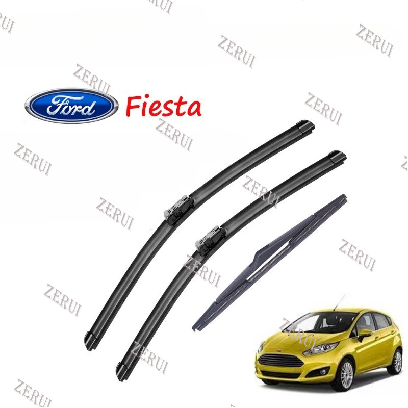 ชุดใบปัดน้ําฝน ZR สําหรับ Ford Fiesta (ด้านหน้า/หลัง) สําหรับปี 2010-2020 ปีรุ่น FISTA ที่ปัดน้ําฝนกระจกรถยนต์ (พิเศษสําหรับ SEA)