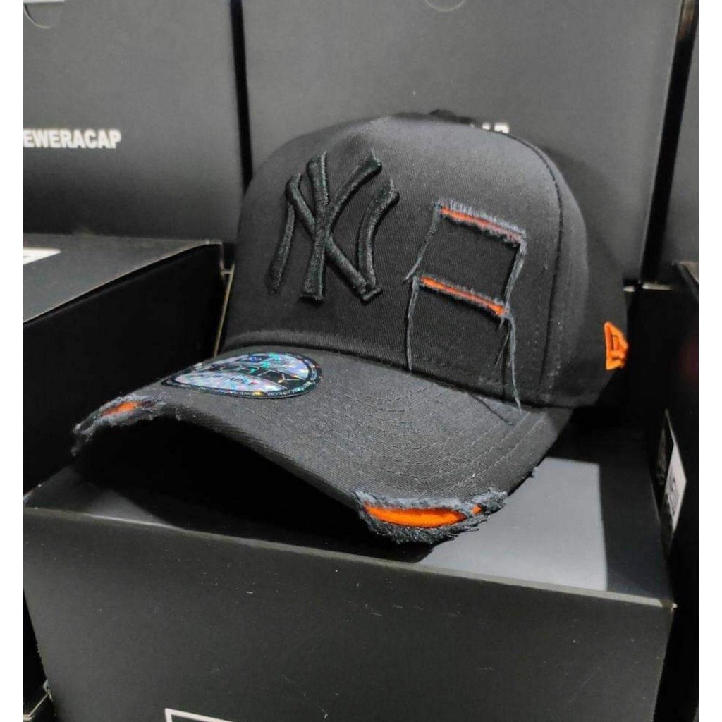 NY Ripped Hat Original Distro Mens Hat / Cool, Simple, and Trend Mens Distro Hat 2022 NY New York Ba